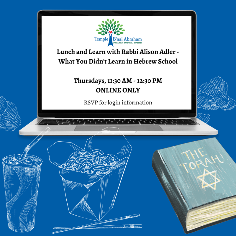 Banner Image for Lunch and Learn with Rabbi Alison Adler - What You Didn't Learn in Hebrew School