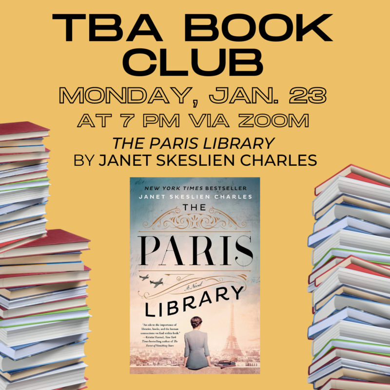 Banner Image for TBA Book Club -- The Paris Library by Janet Skeslien Charles